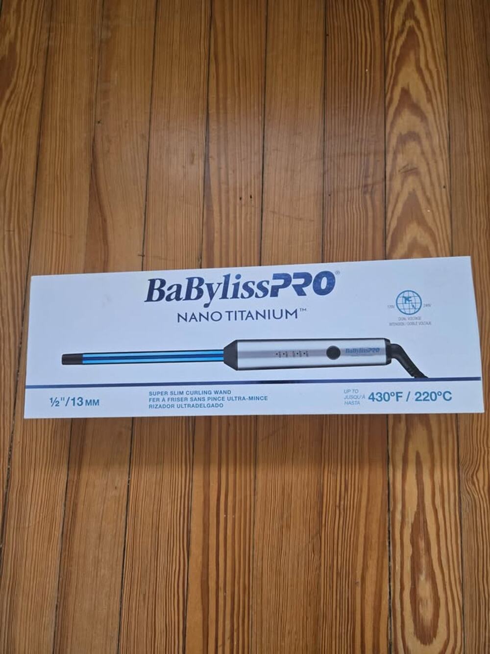 BaBylissPRO Nano Titanium Super Slim Curling Wand (1/2" (12mm)